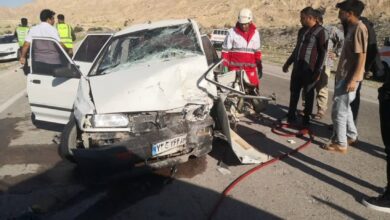 تصادف پراید و پژو ۴۰۵ در جاده لار_بندرعباس با ۷ مصدوم