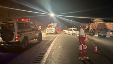 ۵ مصدوم حین تصادف دوخودروی سواری در جاده لار – جهرم