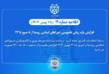 تغییر ناگهانی در زمان نام‌نویسی انتخابات ۱۴۰۴/ اطلاعیه شماره ۱۹ ستاد انتخابات صادر شد