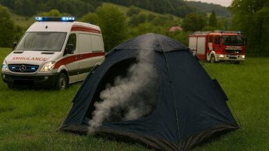 فوت یک شهروند در چادر مسافرتی حوالی روستای بوسخان کازرون