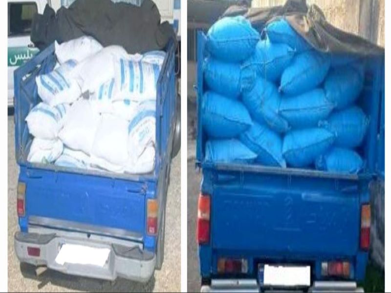 کشف بیش از ۵ تن کود شیمیایی فاقد مجوز از یک وانت در زرقان