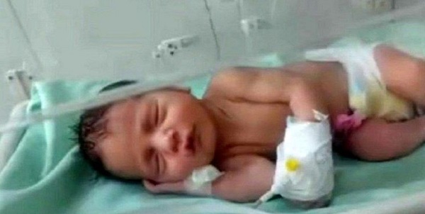 نوزاد رها شده در باغات اطراف گراش در استان فارس پیدا شد