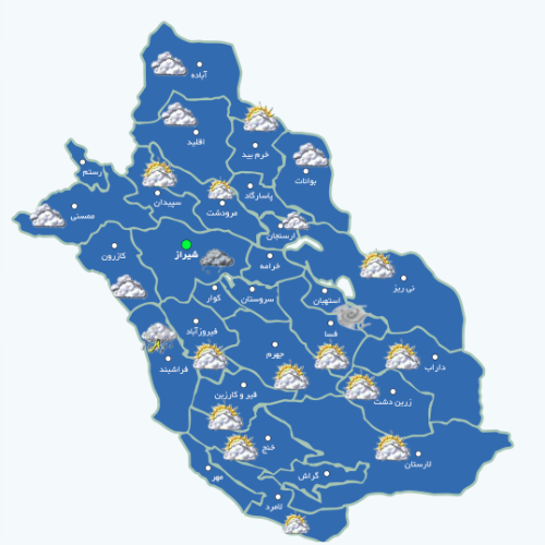 جدول آمار بارندگی در مناطق مختلف استان فارس تا ۵ مرداد/ ممسنی پرباران ترین شهرستان فارس