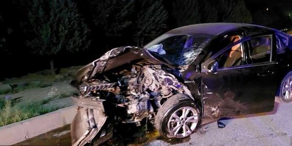 حادثه مرگبار برخورد ۲ خودرو سواری در کمربندی جوادیه شیراز