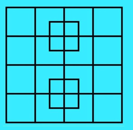 تست بینایی و هوش : فقط ۲ درصد افراد می توانند تعداد دقیق مربع های تصویر پیدا کنند