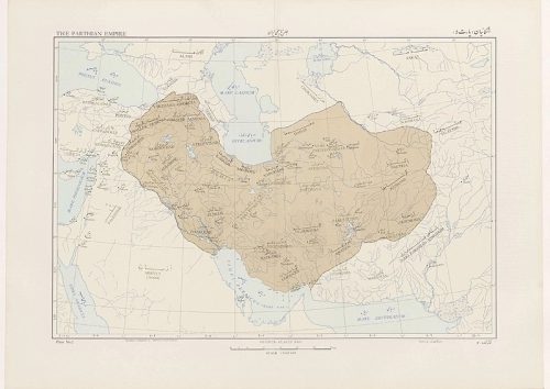 نقشه اشکانیان (پارت‌ها) از کتاب اطلس تاریخی ایران، نشر دانشگاه تهران