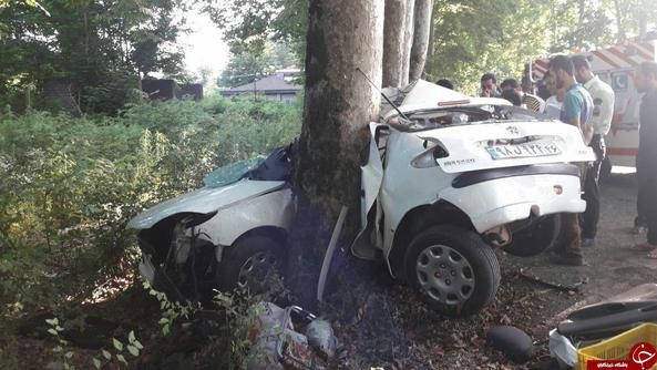 وقوع حادثه مرگبار رانندگی برای سرنشینان ۲۰۶ در کمربندی شیراز