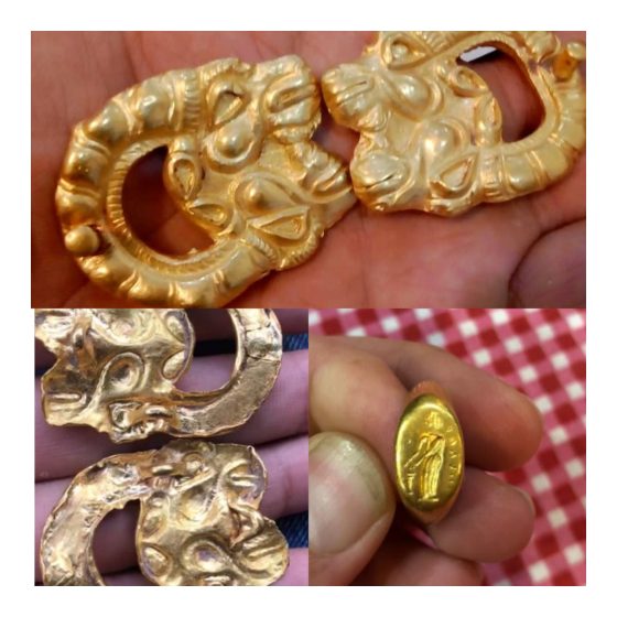 غارت گنج و عتیقه های زرین گور باستانی«کافر تپه» مازندران و فروش به تاجر ترکمنستانی +تصاویر