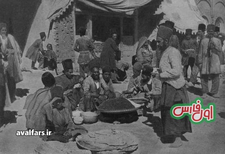 عکس قدیمی شیراز بازر شیراز دوران قاجار