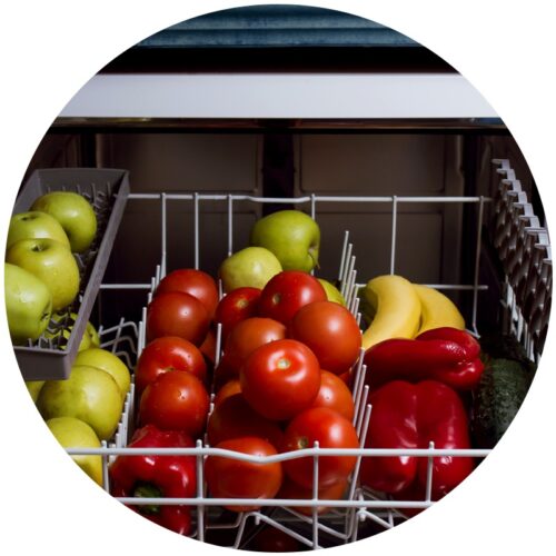 شستشوی میوه و سبزیجات با ماشین ظرفشویی