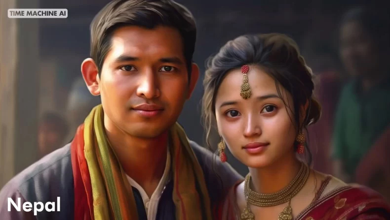 زیباترین زن و شوهر هر کشور به انتخاب هوش مصنوعی نپال