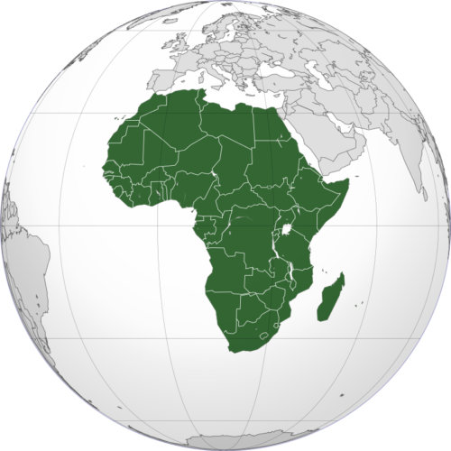 Africa orthographic projection.svg