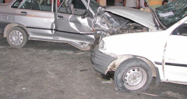 کشته شدن ۳ سرنشین پراید سفید بر اثر تصادف پرایدها در فیروز آباد