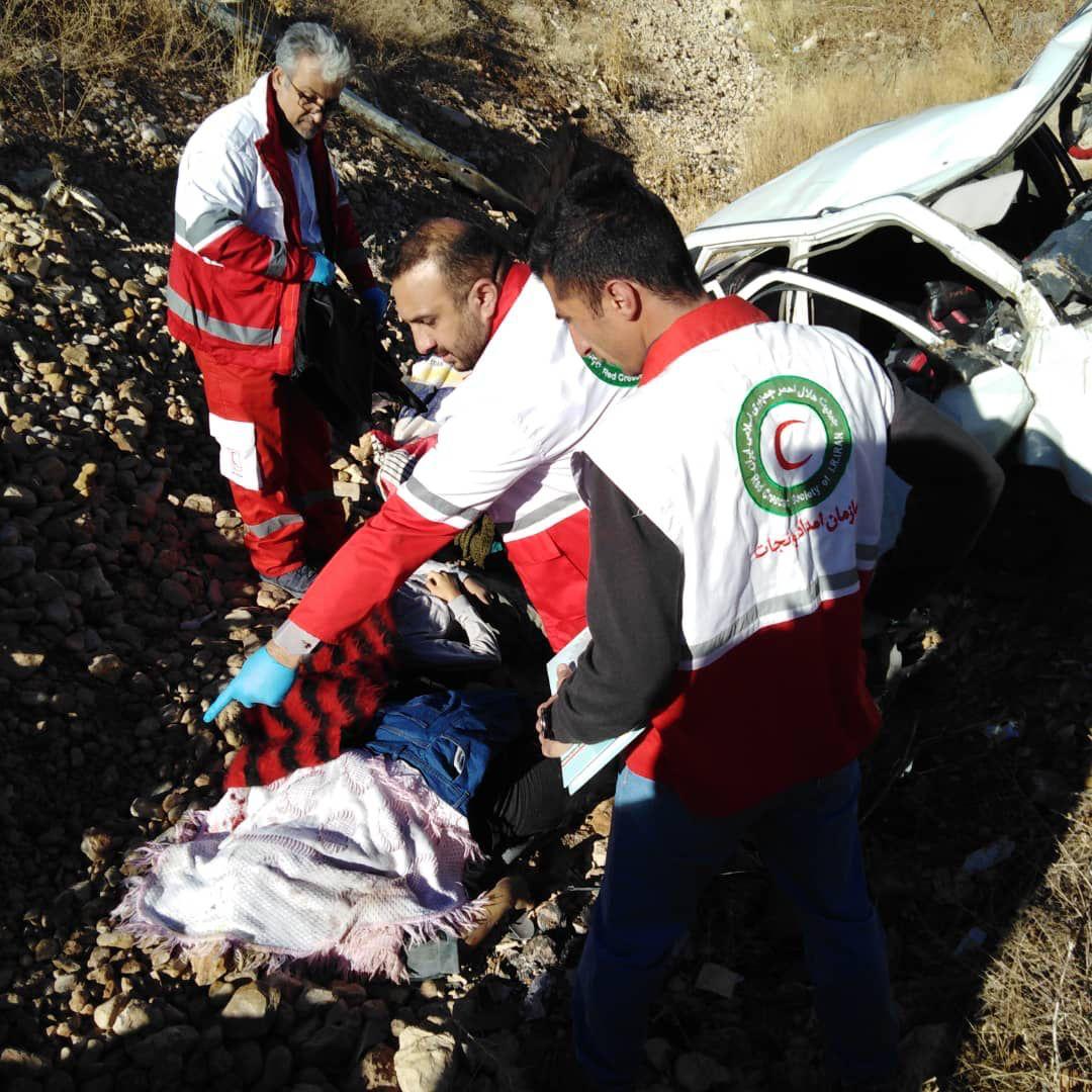 ۶ کشته در حادثه واژگونی پراید در جاده یاسوج-سپیدان