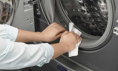 تمیز کردن لاستیک لباسشویی