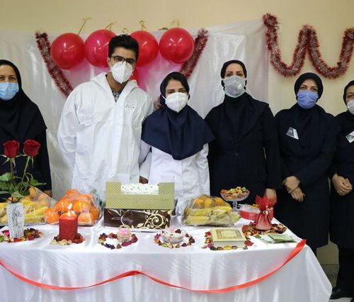 جشن عروسی خاص یک پرستار در بیمارستانی در بابل