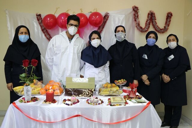 جشن عروسی خاص یک پرستار در بیمارستانی در بابل