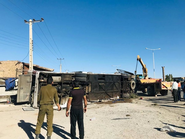حادثه مرگبار برای اتوبوس مسافربری زاهدان-آباده در یزد+عکس