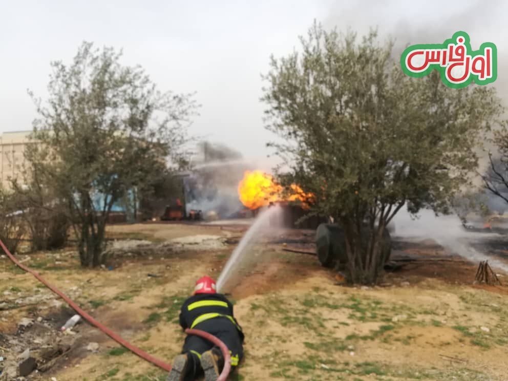 تصاویر انفجار هولناک در یک ” باغ سوخت گیری LPG ” در جاده شیراز- صدرا