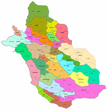 اسامی شهرستان های استان فارس
